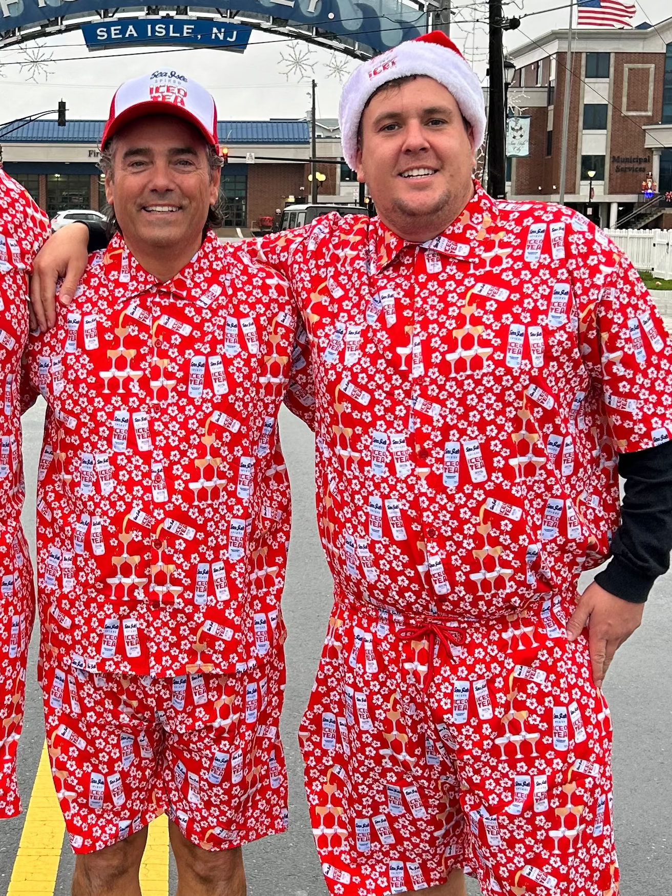 Sea Isle Spiked Iced Tea Red Romper Set